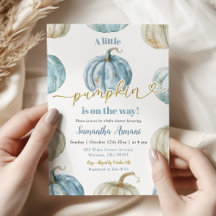 O Pastel Boy Pumpkin Está A Caminho Do Chá de fral