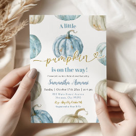 Convites O Pastel Boy Pumpkin Está A Caminho Do Chá de fral