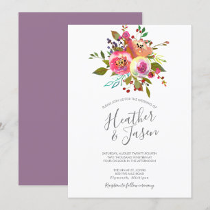 Convites O Pastel floresce casamento floral da fantasia