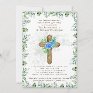 Convites O Pastor Padre Deacon Ministro Retirement Convida