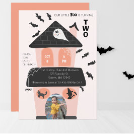 Convites O Pequeno Boo está virando dois bonitos assustador