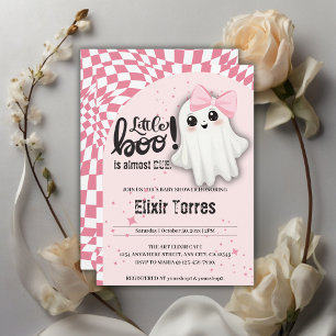 Convites O Pequeno Boo Fantasma Rosa está prestes a ser Chá