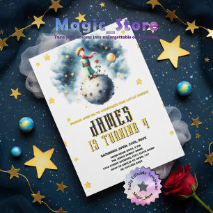 Convites O pequeno príncipe Aquarela Aniversário
