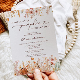 Convites O Pequeno Pumpkin está no caminho do Chá de fralda