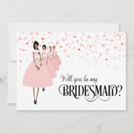 Convites O Pink Confetti Vai Ser O Meu Étnico Da Bridesmaid