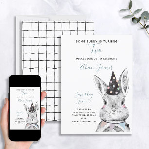 Convites O ponto morto preto & branco algum coelho é o