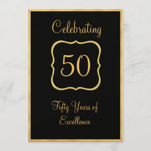 Convites O preto e o ouro convidam