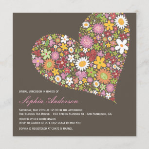 Convites O primavera floresce o amor que do coração o