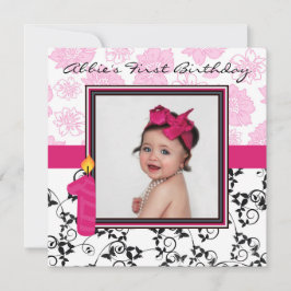 Convites O primeiro aniversário de Abbie