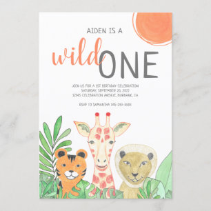 Convites O Primeiro Aniversário do Wild One Boy