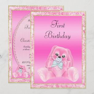 Convites O primeiro aniversário é a primeira vez que o di