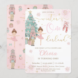 Convites O primeiro aniversario Nutcracker Winter Onederlan