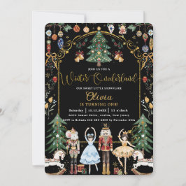 Convites O primeiro aniversario Nutcracker Winter Onederlan