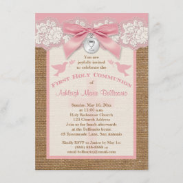 Convites O primeiro comunhão santamente IMPRESSO do ARCO &