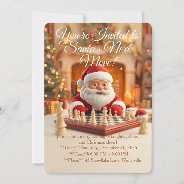 Convites O Próximo Movimento de Papai Noel – Divertida Fest (Frente)