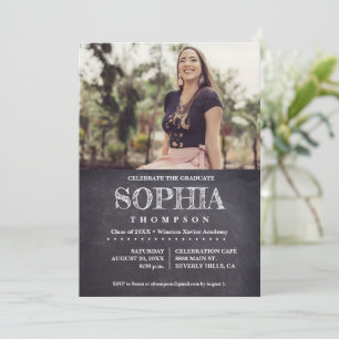 Convites O quadro de fotos casual celebra o Formando 