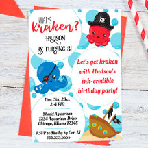 "O que é Kraken" Octopus Pirata Crianças