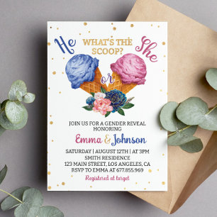 Convites O que é o Partido de Revelação de Gênero do Sorvet