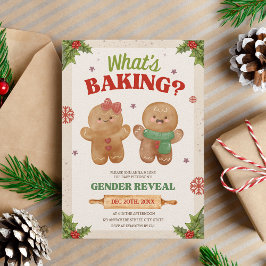 Convites O que está assando o Natal - Reveal Gingerpão