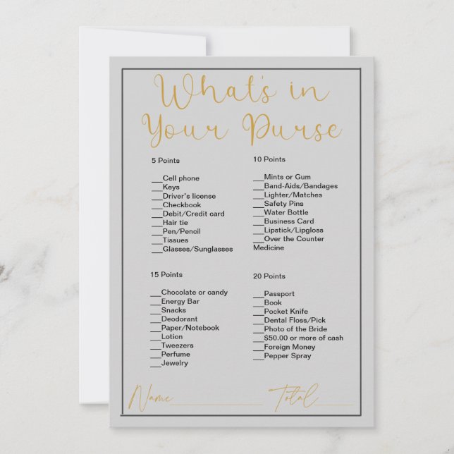 Convites O que há na sua Chá de panela de Cinza leve (Frente)