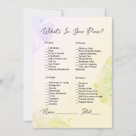 Convites O que há no seu Chá de panela amarelo e roxo