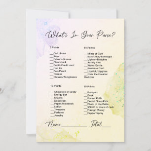 Convites O que há no seu Chá de panela amarelo e roxo