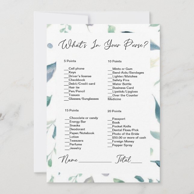 Convites O que há no seu Chá de panela verde (Frente)