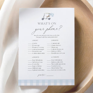 Convites O que há no seu jogo de Chá de Golfe do Telefone