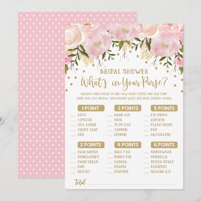 Convites O que há no seu jogo de chá de panela de flores (Frente/Verso)