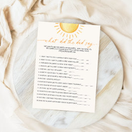 Convites O Que O Pai Disse Chá de fraldas De Sol?