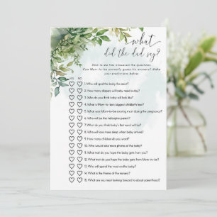 Convites O que o Pai disse? Jogo do chá de fraldas