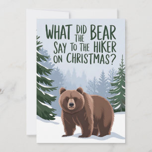 Convites O Que O Urso Disse Para Caminhar No Natal Engraçad