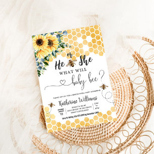 Convites O Que Será do Bebê Abelha Festa de Bebê Abelha Mel