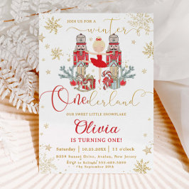 Convites O Quebra-Nozes Inverno Onederland 1º Aniversário V