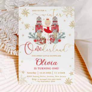 Convites O Quebra-Nozes Inverno Onederland 1º Aniversário V