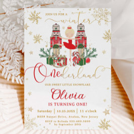 Convites O Quebra-Nozes Inverno Onederland 1º Aniversário V