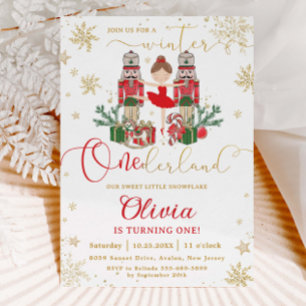 Convites O Quebra-Nozes Inverno Onederland 1º Aniversário V