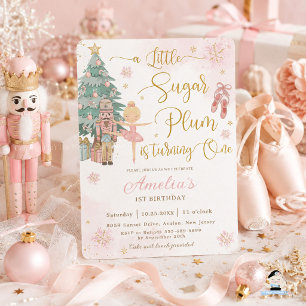 Convites O Quebra-Nozes Menina Aniversário de 1 Ano Winter