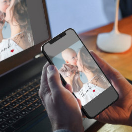 Convites O recém-nascido baby 2 fotografa um simples cartõe