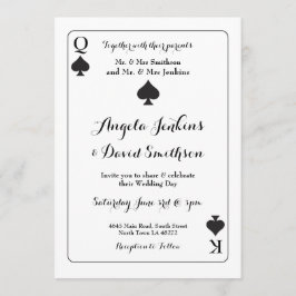 Convites O Rei Rainha Ace Joga Cartas Convidando