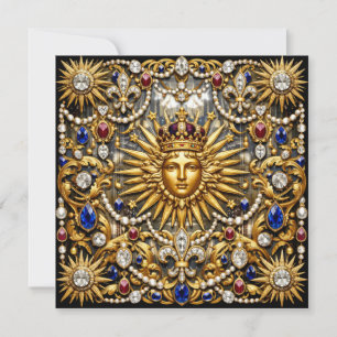 Convites O Rei Sol Versalhes francês ornamentado