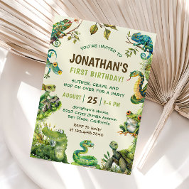 Convites O réptil bonito achava a Festa de aniversário do g