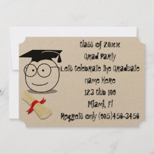 Convites O rico da classe do formando personaliza o destino