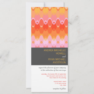 Convites O rosa acena o casamento moderno do teste padrão