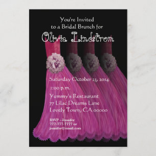 Convites O rosa da refeição matinal da dama de honra vest