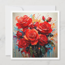 Convites - O Rosa vermelha Trabalho de arte