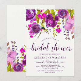 Convites O roxo bonito floresce o chá de panela de |