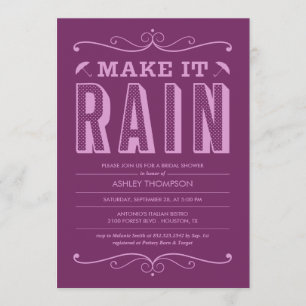 Convites O roxo faz-lhe chás de panela da chuva