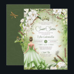 Convites O Sapo Príncipe Fairytale Princesa Sweet 16<br><div class="desc">*~*~** Um sonho de conto de fadas tornou-se realidade. Seu dia especial merece um design de convite muito especial. Dei tanto tempo e me importo em projetar este convite e estou APAIXONADO. Espero que você também esteja! Este elegante convite de aniversário apresenta tantas flores e fauna belas de isca. Dourada...</div>