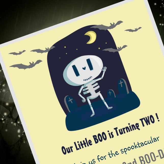 Convites O segundo aniversário das bruxas nos convida (halloween-2nd-birthday-invitations-our-little-boo-cute-1)